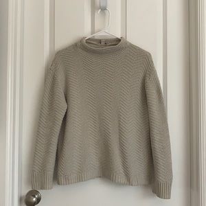 GAP Knit Sweater, Cream/Gray Color
